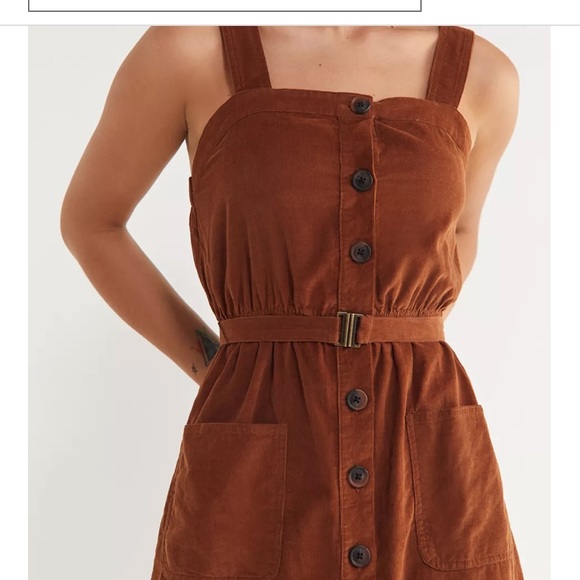 Brown Suede Button-Down Dress - Picture 7 of 8
